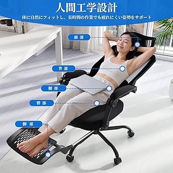 オフィスチェア デスクチェア メッシュ 動的腰背部サポート 3Dヘッドレスト Amazon.co.jp: オフィスチェア デスクチェア メッシュ 動的腰